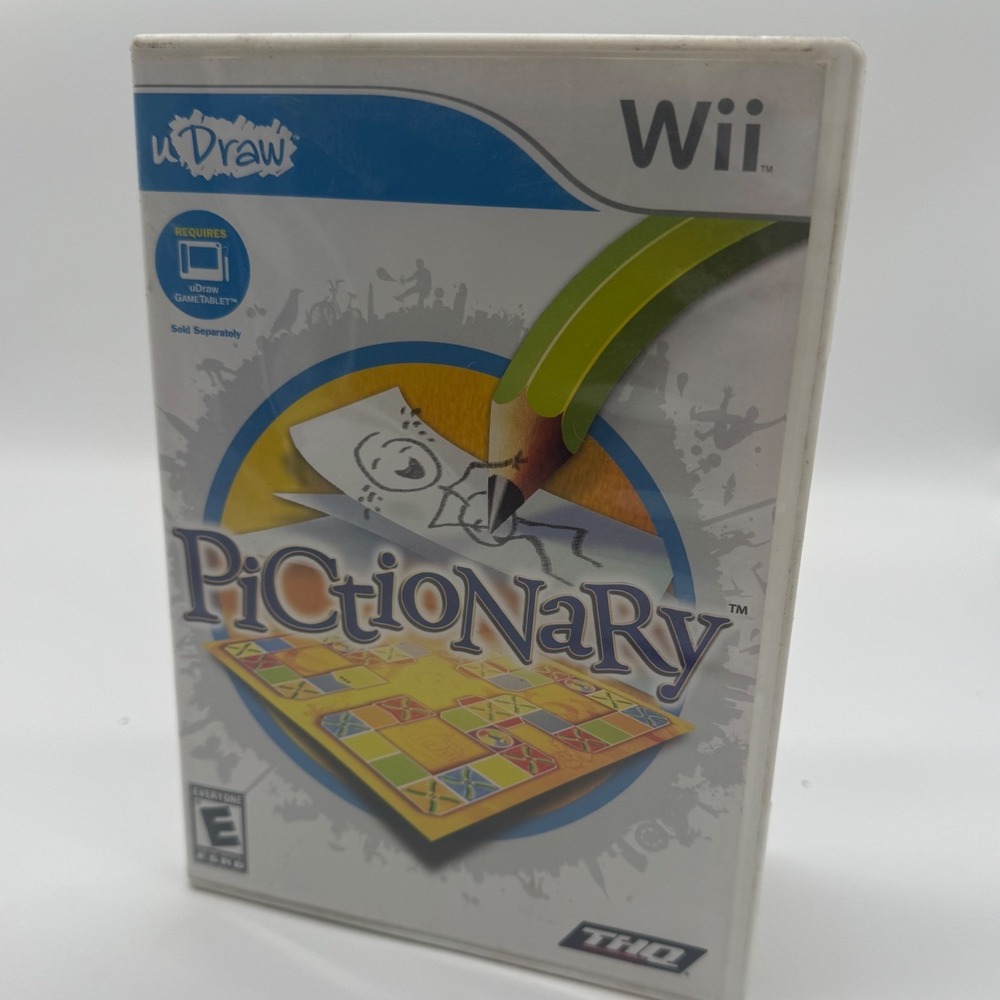 Pictionary Nintendo Wii uDraw GameTablet Required THQ Video Game CIB